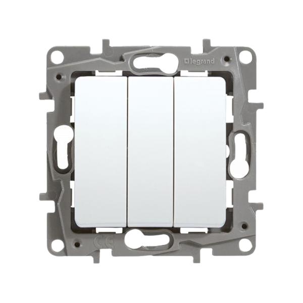 gallery-0 Выключатель Legrand 3кл - 10 A - 250 В~ серии Etika. Цвет Белый. Артикул	672213