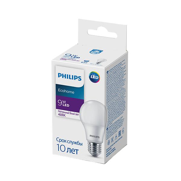 gallery-1 Philips Signify Ecohome LED Bulb 9W 720lm E27 840 RCA. Артикул 929002299017