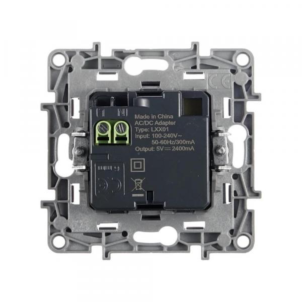 gallery-1 Розетка 2хUSB Legrand 240В/5В 3000мА Серия Etika. Цвет Антрацит. Артикул 672636