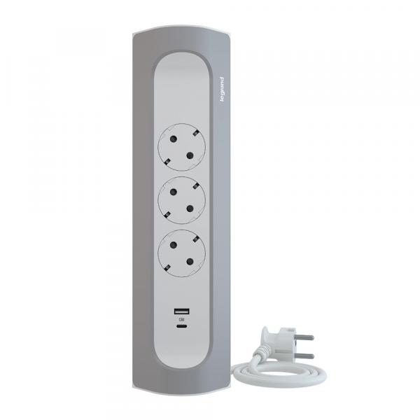 gallery-0 Удлинитель Legrand 3x2К+3 розетки 16 А с USB A+C с кабелем 2м. Артикул 694502