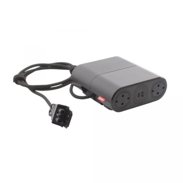 gallery-0 Розеточный блок Legrand расширяемый Incarа Link'On 4х2К+3 розетки, 2х15W USB зарядка тип А+С с вилкой GST18 и кабелем 1,5м Черный Артикул 654889