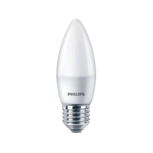 gallery-main Светодиодная лампа Philips Signify ESSLEDCandle 6.5-75W E27 840 B35NDFR RCA. Артикул	929002274907