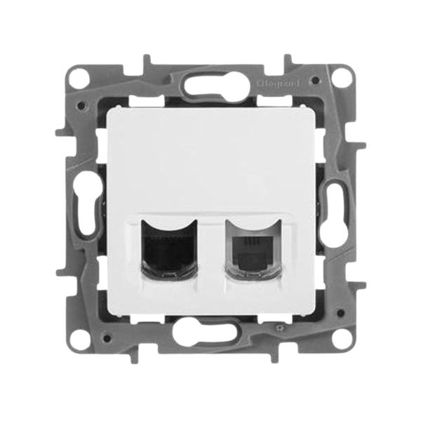 gallery-0 Розетка Legrand RJ11 + RJ45 - категория 5 - UTP серии Etika. Цвет Белый. Артикул	672252